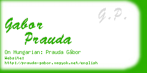 gabor prauda business card
